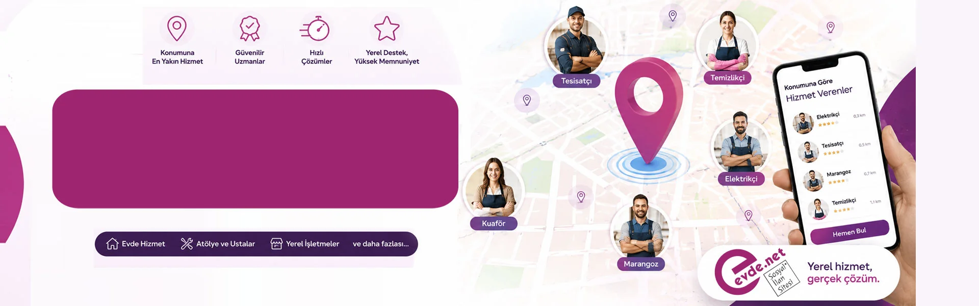 Konum seç ve çevrendeki ilanları incele