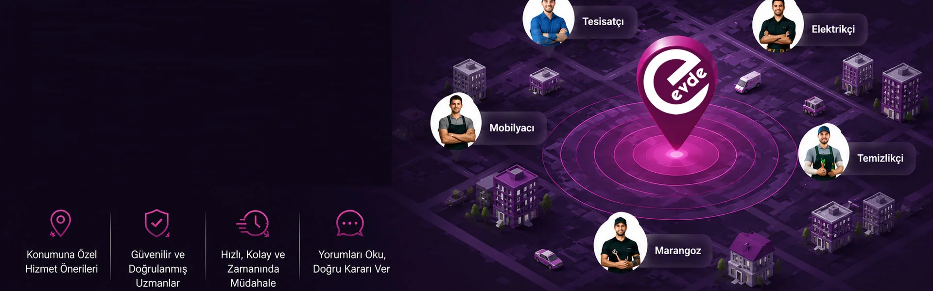 Konum seç ve çevrendeki ilanları incele